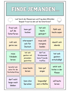 Finde jemanden... - Modalverben + Reflexivpronomen